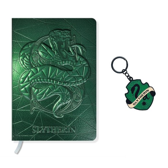 Harry Potter Sculpted Slytherin Journal with Keychain - Wizarding World Gifts - Picture 1 of 12